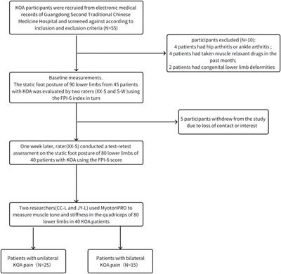 Inter-rater reliability and test-retest reliability of the foot posture index (FPI-6) for assessing static foot posture in elderly female patients with knee osteoarthritis and its association with quadriceps muscle tone and stiffness